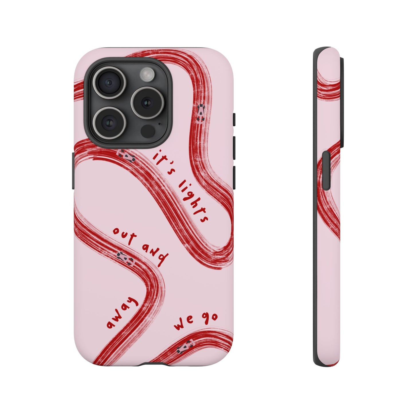 Pink and Red Lights Out F1 Phone Case Design, Trendy F1 Gift, Formula 1 Gift, Cute F1 Phone Case, Unique Formula One Phone Case