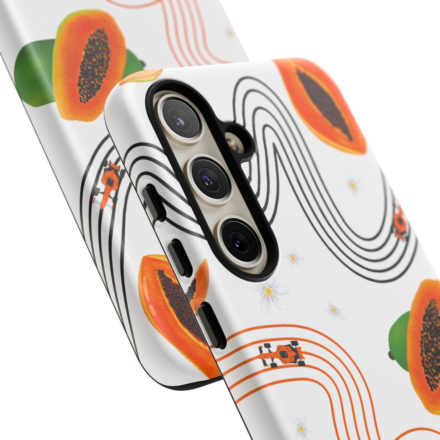 F1 McLaren and Papaya Phone Case , Trendy F1 Gift, Formula 1 Gift, Cute Fruit F1 Phone Case, Unique Phone Case