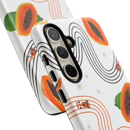 F1 McLaren and Papaya Phone Case , Trendy F1 Gift, Formula 1 Gift, Cute Fruit F1 Phone Case, Unique Phone Case