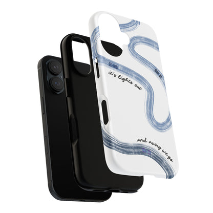 F1 Phone Case Blue Painted "its lights out and away we go", Trendy F1 Gift, Formula 1 Gift, Cute F1 Phone Case, Gift for F1 Fans