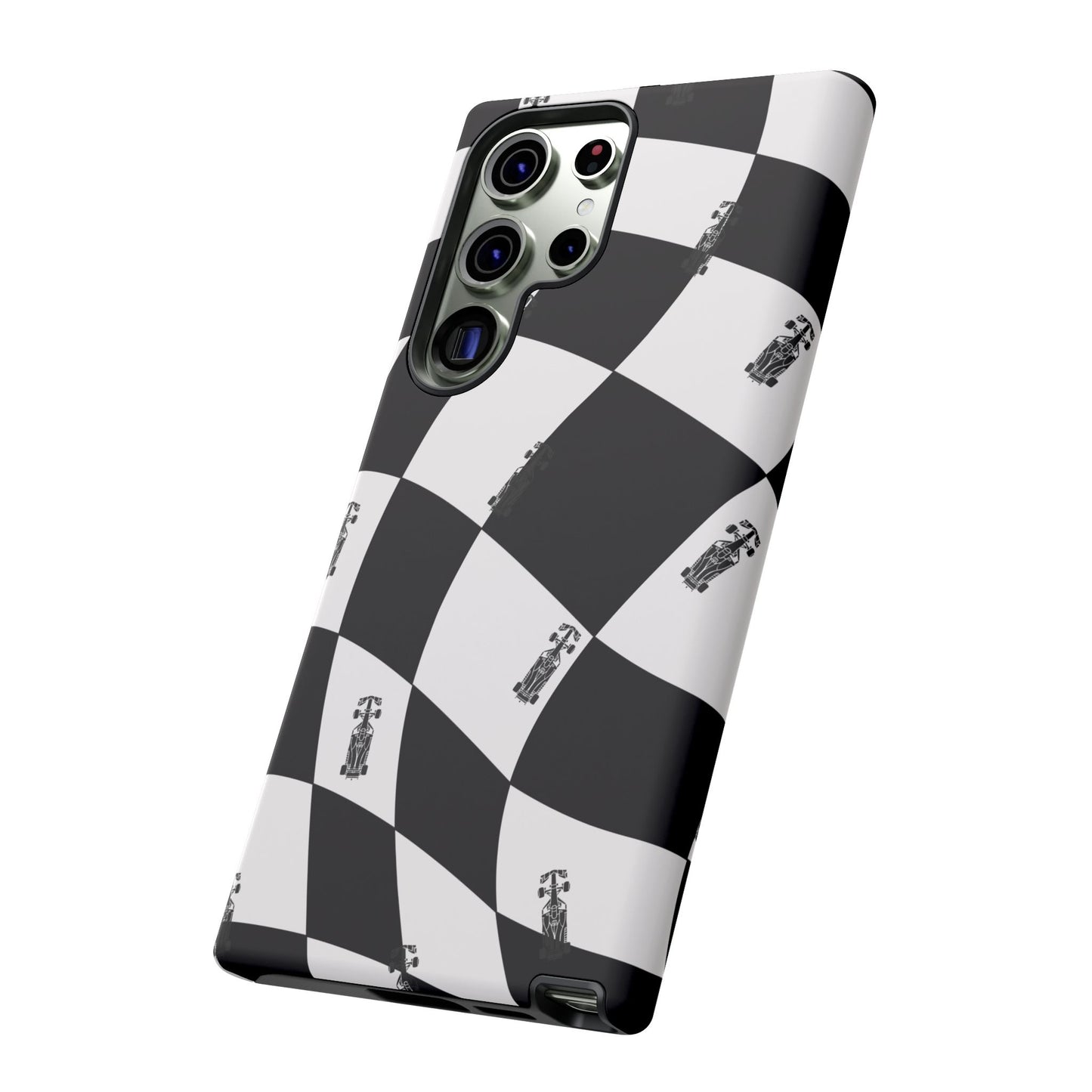 F1 Phone Case Black and White Checkered Design, Trendy F1 Gift, Formula 1 Gift, Cute F1 Phone Case, Unique Formula One Phone Case