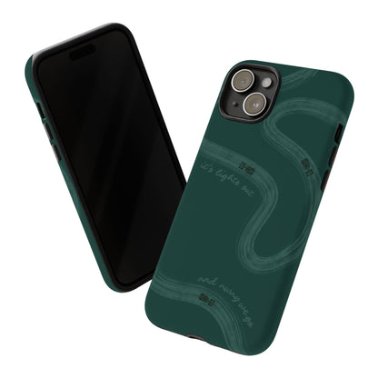 F1 Phone Case Monochrome Green Painted "its lights out and away we go", Trendy F1 Gift, Formula 1 Gift, Cute F1 Phone Case, Phone Case