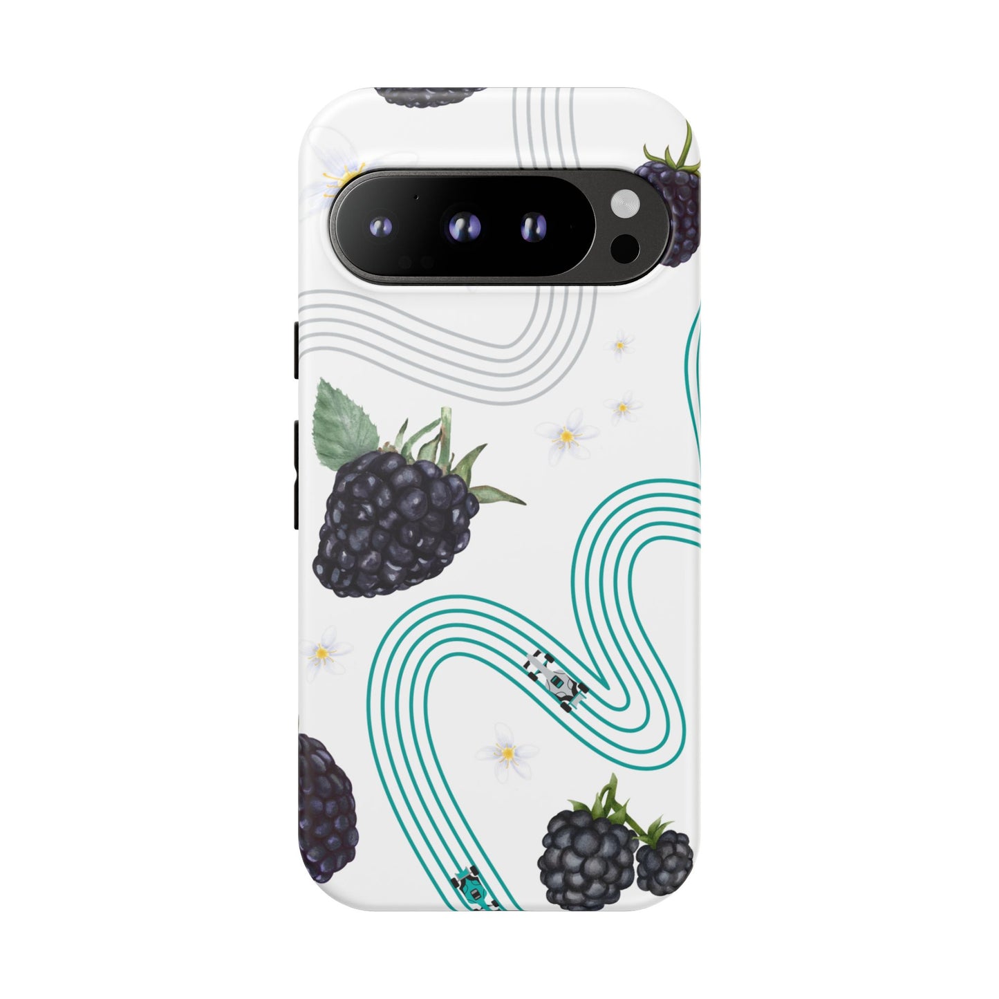 F1 Mercedes and Blackberries Phone Case , Trendy F1 Gift, Formula 1 Gift, Cute Fruit F1 Phone Case, Unique Phone Case