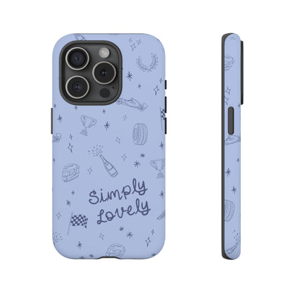 Blue Doodle "Simply Lovely" F1 Phone Case Design