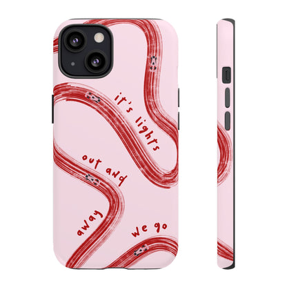 Pink and Red Lights Out F1 Phone Case Design, Trendy F1 Gift, Formula 1 Gift, Cute F1 Phone Case, Unique Formula One Phone Case