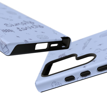 Blue Doodle "Simply Lovely" F1 Phone Case Design