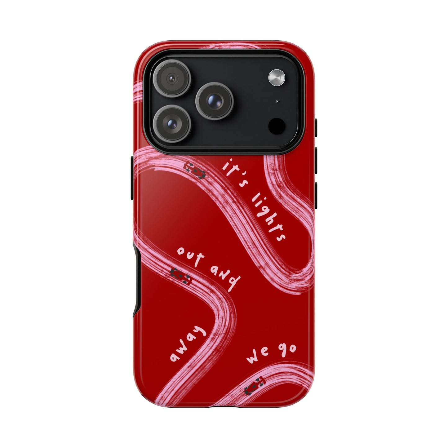 Red and Pink Lights Out F1 Phone Case Design, Trendy F1 Gift, Formula 1 Gift, Cute F1 Phone Case, Unique Formula One Phone Case