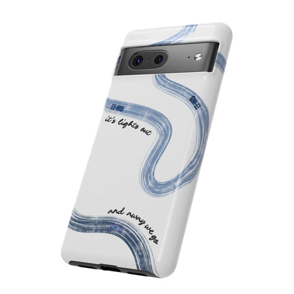 F1 Phone Case Blue Painted "its lights out and away we go", Trendy F1 Gift, Formula 1 Gift, Cute F1 Phone Case, Gift for F1 Fans