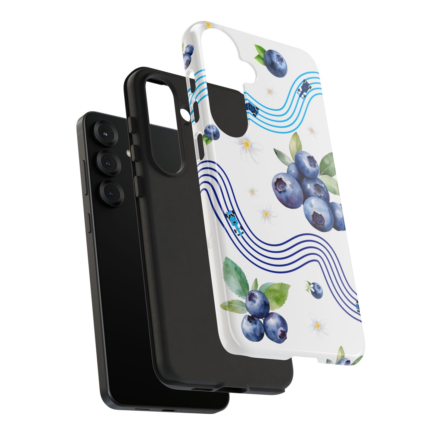 F1 Williams and Blueberries Phone Case, Trendy F1 Gift, Formula 1 Gift, Cute Fruit F1 Phone Case, Unique Phone Case