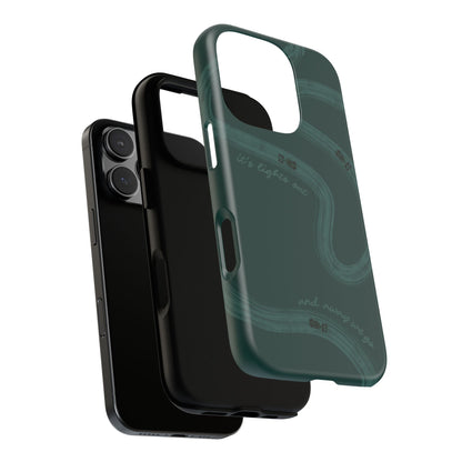 F1 Phone Case Monochrome Green Painted "its lights out and away we go", Trendy F1 Gift, Formula 1 Gift, Cute F1 Phone Case, Phone Case