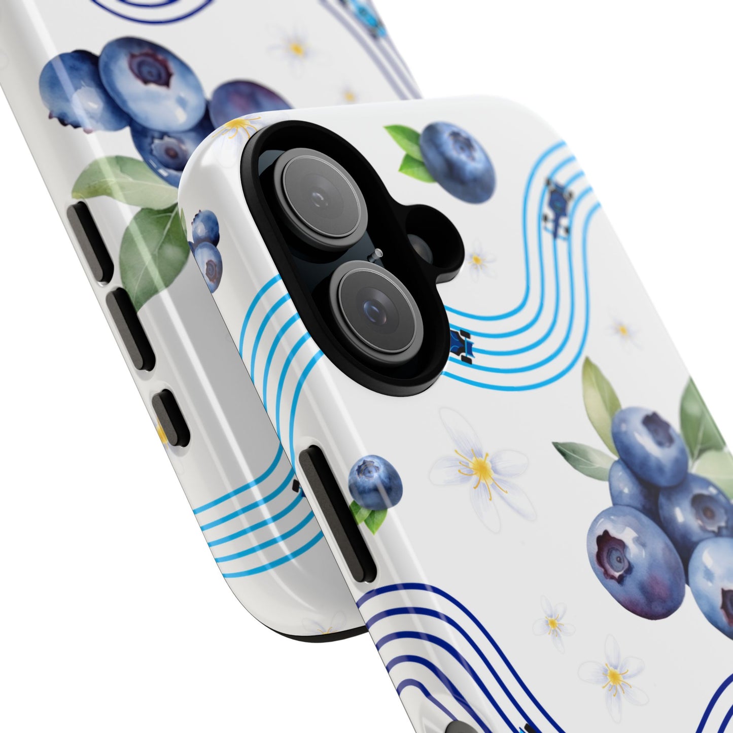 F1 Williams and Blueberries Phone Case, Trendy F1 Gift, Formula 1 Gift, Cute Fruit F1 Phone Case, Unique Phone Case