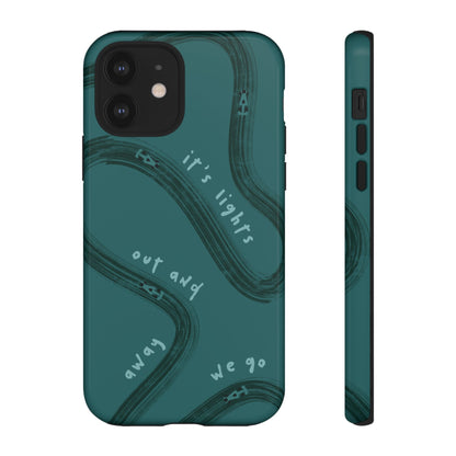Teal Lights Out F1 Phone Case Design, Trendy F1 Gift, Formula 1 Gift, Cute F1 Phone Case, Unique Formula One Phone Case