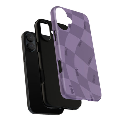 F1 Phone Case Purple Checkered Design, Trendy F1 Gift, Formula 1 Gift, Cute F1 Phone Case, Unique Formula One Phone Case
