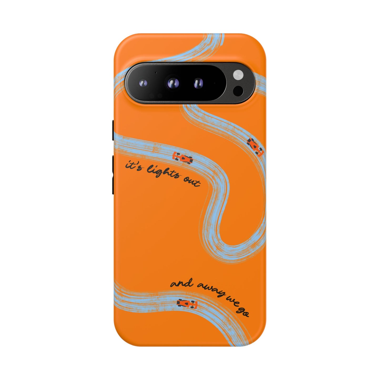 F1 Phone Case McLaren Painted "its lights out and away we go", Trendy F1 Gift, Formula 1 Gift, Cute F1 Phone Case, Phone Case