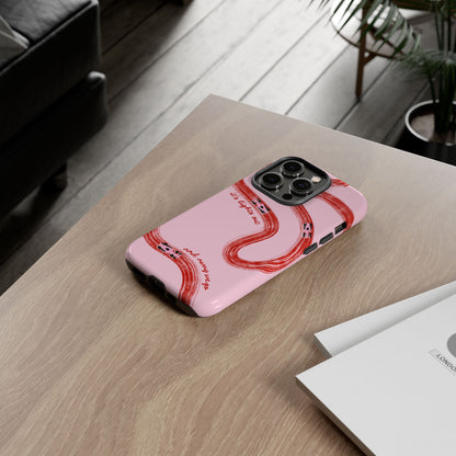 F1 Phone Case Pink and Red Painted "its lights out and away we go", Trendy F1 Gift, Formula 1 Gift, Cute F1 Phone Case, Unique Phone Case
