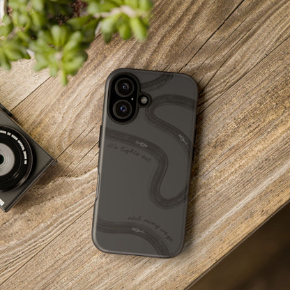 F1 Phone Case Monochrome Black Painted "its lights out and away we go", Trendy F1 Gift, Formula 1 Gift, Cute F1 Phone Case, Phone Case