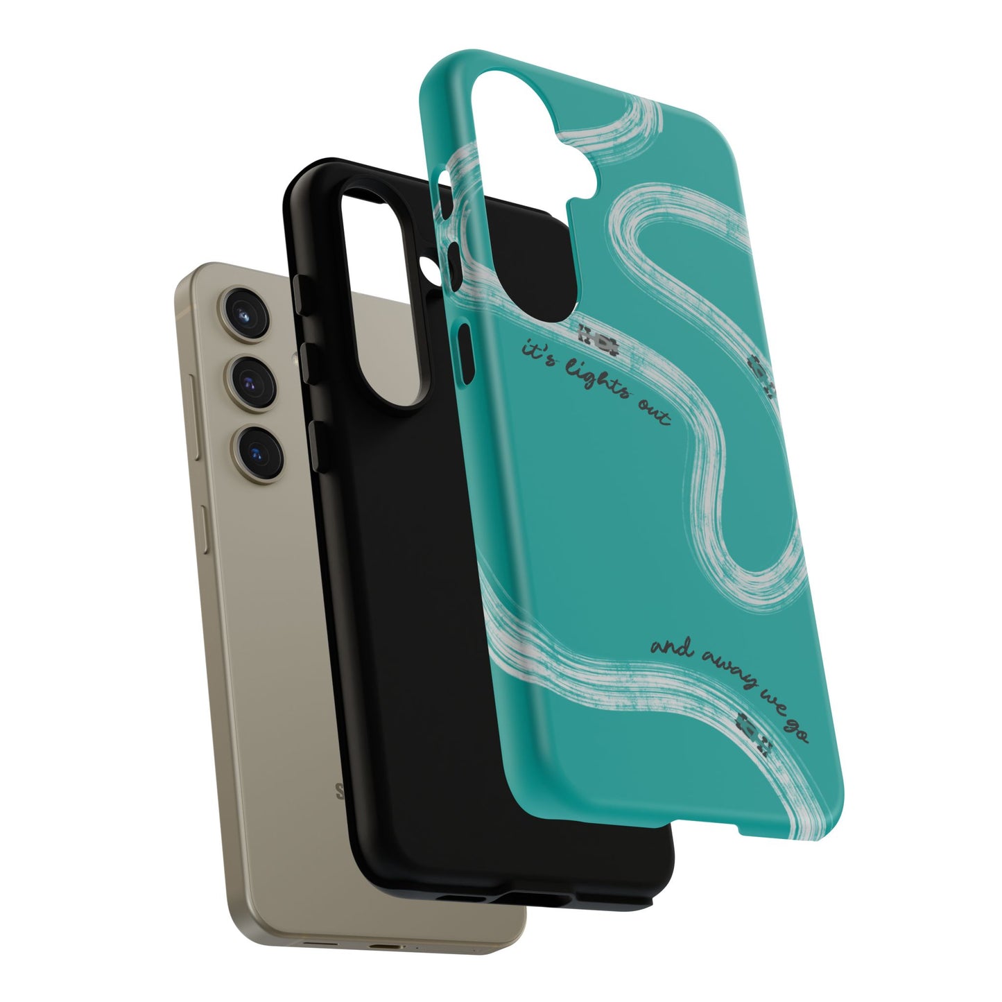 Mercedes F1 Phone Case Painted "its lights out and away we go", Trendy F1 Gift, Formula 1 Gift, Cute F1 Phone Case