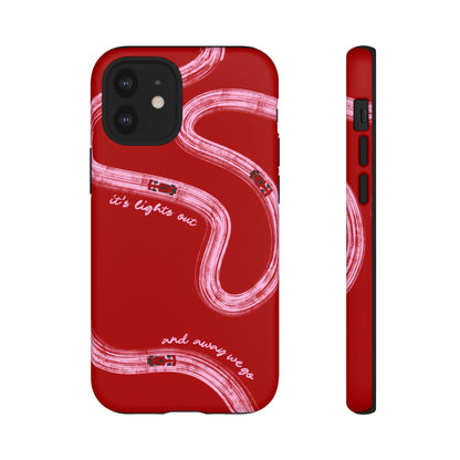 Red and Pink Lights Out F1 Phone Case Design, Trendy F1 Gift, Formula 1 Gift, Cute F1 Phone Case, Unique Formula One Phone Case