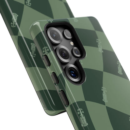 F1 Phone Case Green Checkerboard Design, Trendy F1 Gift, Formula 1 Gift, Cute F1 Phone Case, Unique Formula One Phone Case