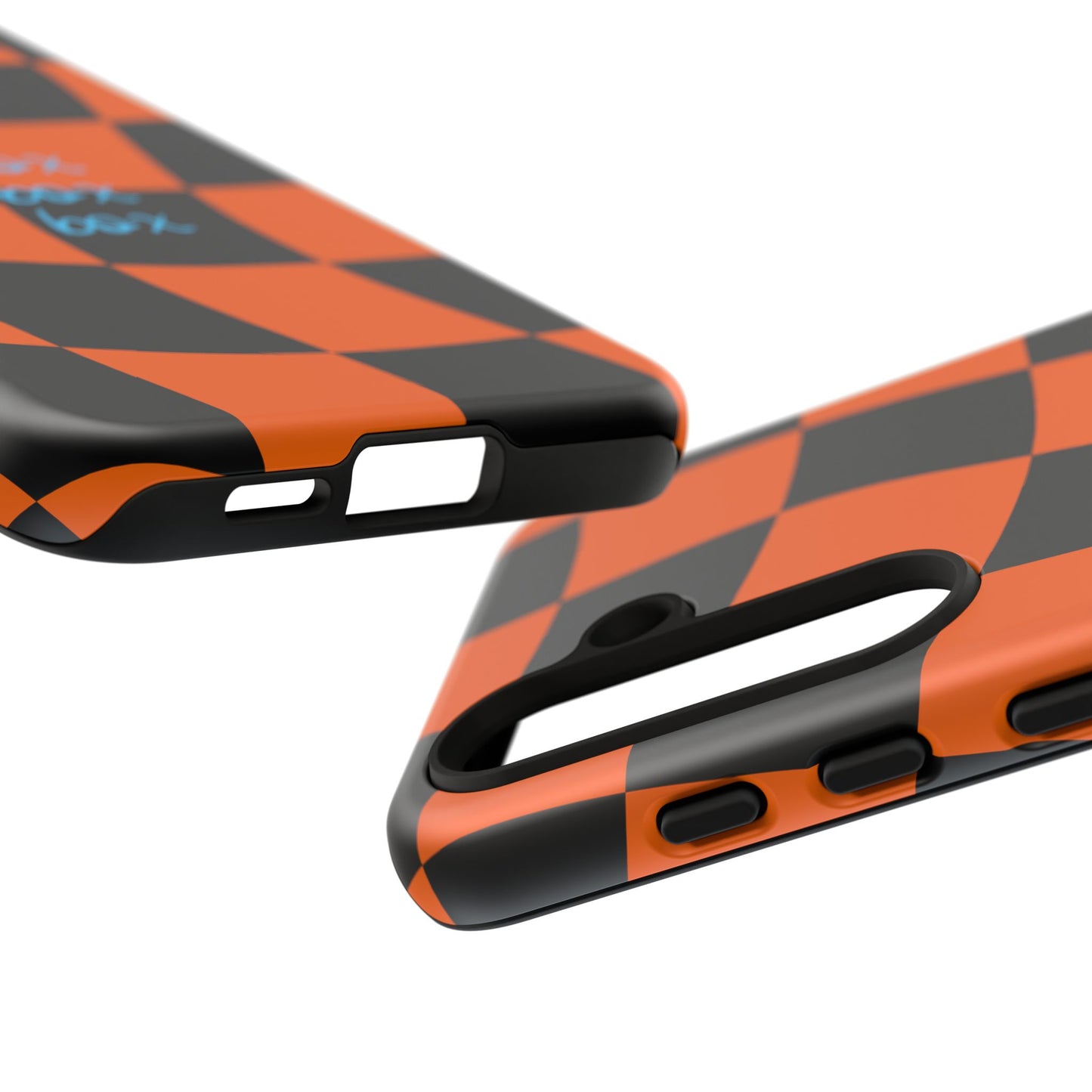 McLaren Orange and Black Checkered F1 Phone Case, Box Box Box F1 Phone Case
