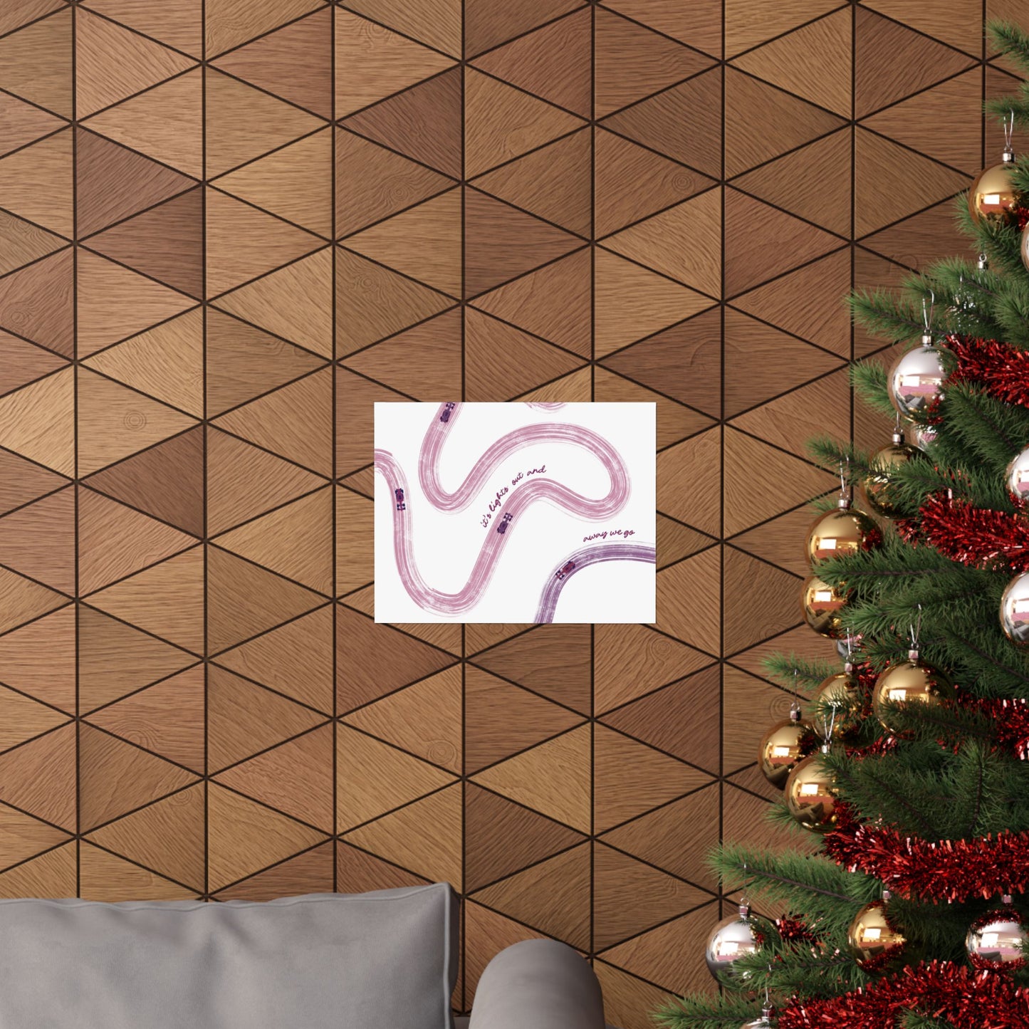 Mauve and Purple F1 Matte Horizontal Poster | US SIZING