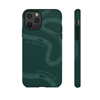 F1 Phone Case Monochrome Green Painted "its lights out and away we go", Trendy F1 Gift, Formula 1 Gift, Cute F1 Phone Case, Phone Case
