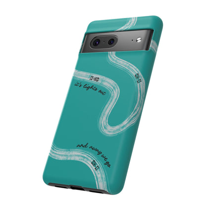 Mercedes F1 Phone Case Painted "its lights out and away we go", Trendy F1 Gift, Formula 1 Gift, Cute F1 Phone Case