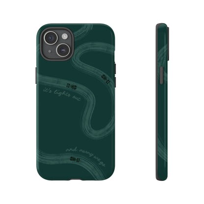 F1 Phone Case Monochrome Green Painted "its lights out and away we go", Trendy F1 Gift, Formula 1 Gift, Cute F1 Phone Case, Phone Case