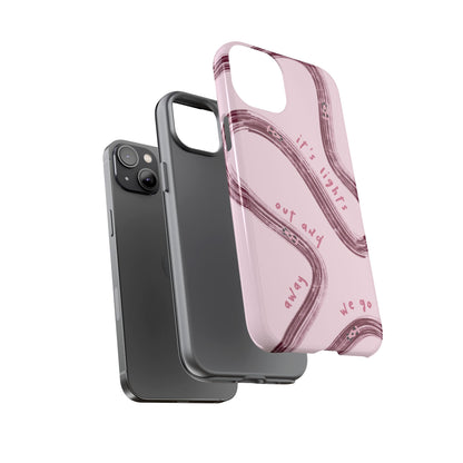Pink Lights Out F1 Phone Case Design, Trendy F1 Gift, Formula 1 Gift, Cute F1 Phone Case, Unique Formula One Phone Case