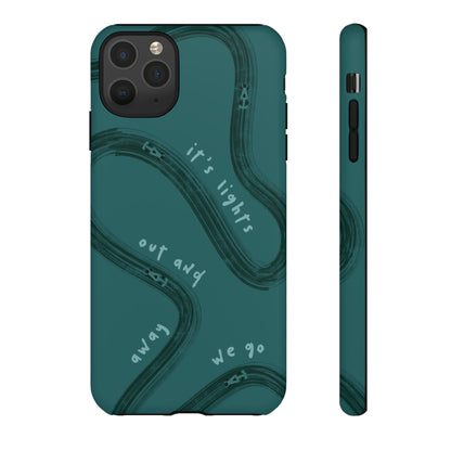 Teal Lights Out F1 Phone Case Design, Trendy F1 Gift, Formula 1 Gift, Cute F1 Phone Case, Unique Formula One Phone Case