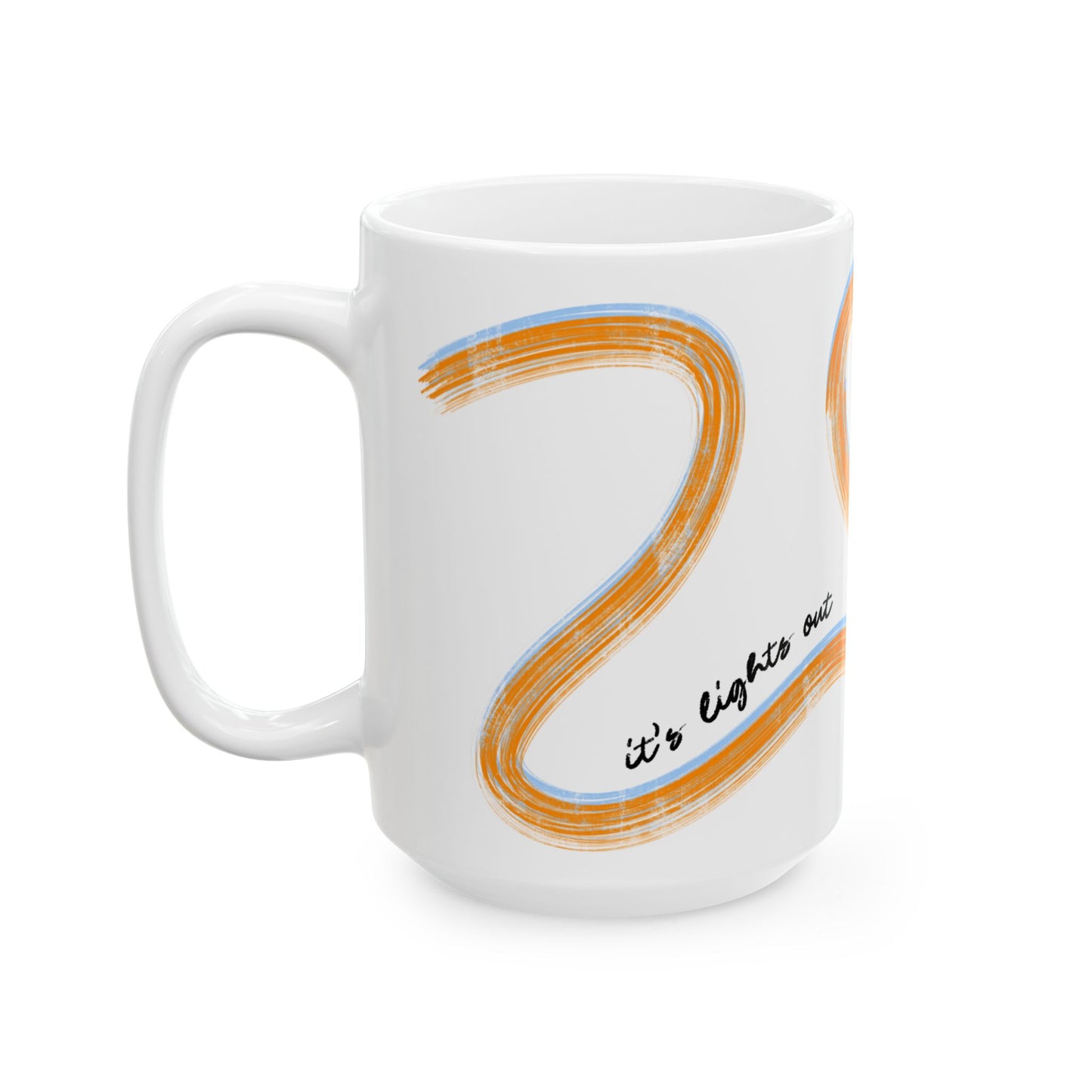 McLaren Orange Painted It's Lights Out and Away We Go Mug, Unique Gift for Coffee Lovers, Whimsical Formula 1 Gift