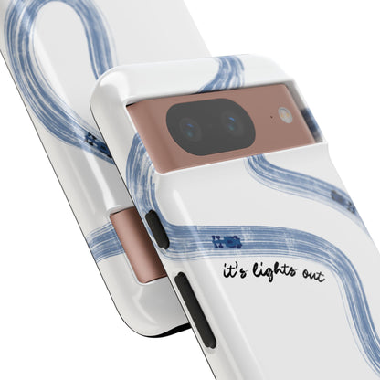 F1 Phone Case Blue Painted "its lights out and away we go", Trendy F1 Gift, Formula 1 Gift, Cute F1 Phone Case, Gift for F1 Fans