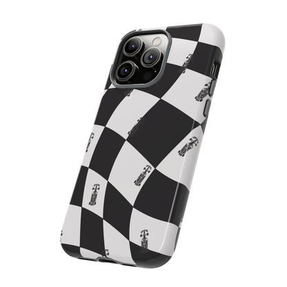 F1 Phone Case Black and White Checkered Design, Trendy F1 Gift, Formula 1 Gift, Cute F1 Phone Case, Unique Formula One Phone Case