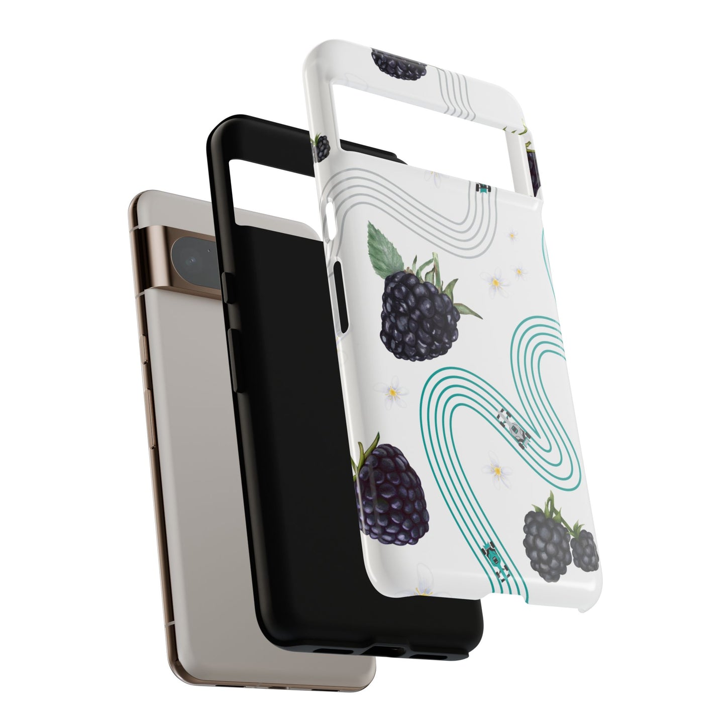 F1 Mercedes and Blackberries Phone Case , Trendy F1 Gift, Formula 1 Gift, Cute Fruit F1 Phone Case, Unique Phone Case