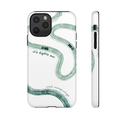 F1 Phone Case Green Painted "its lights out and away we go", Trendy F1 Gift, Formula 1 Gift, Cute F1 Phone Case, Gift for F1 Fans