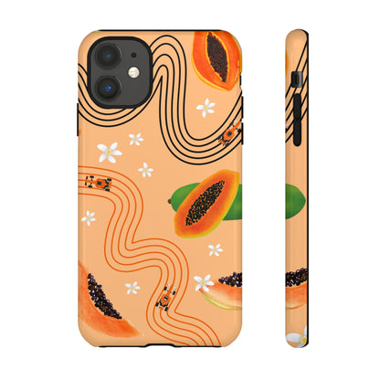 Orange F1 McLaren and Papaya Phone Case, Trendy F1 Gift, Formula 1 Gift, Cute Fruit F1 Phone Case, Unique Phone Case