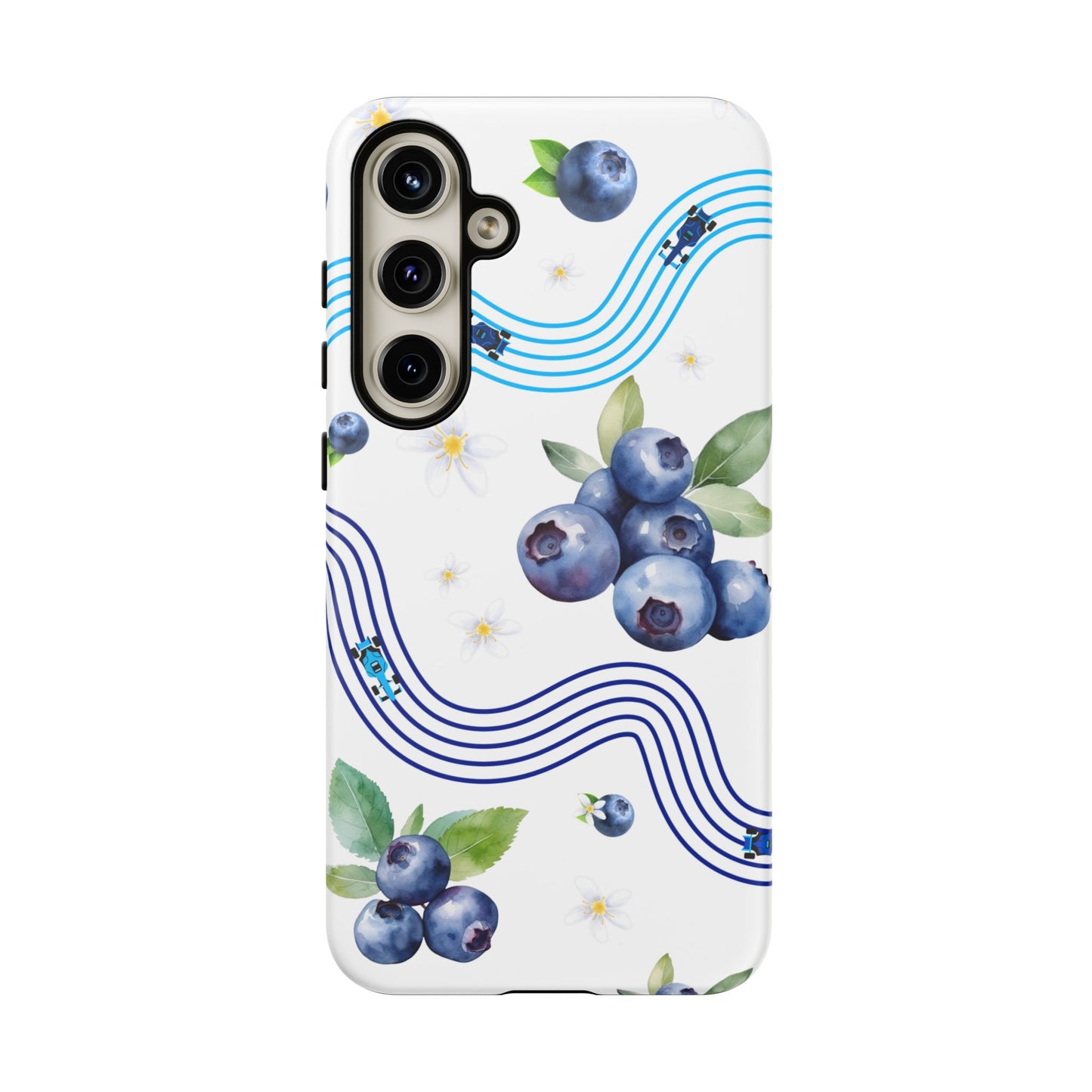 F1 Williams and Blueberries Phone Case, Trendy F1 Gift, Formula 1 Gift, Cute Fruit F1 Phone Case, Unique Phone Case