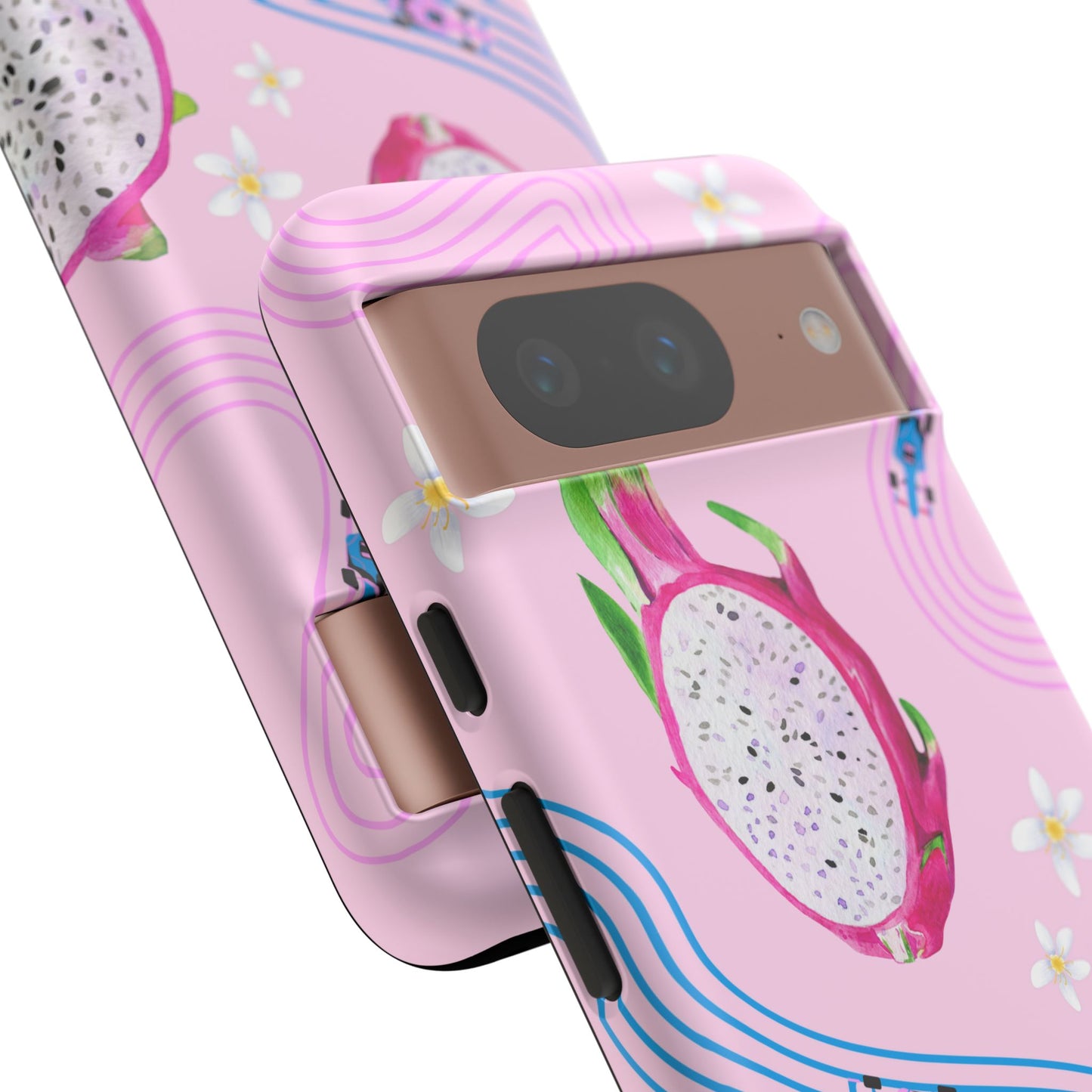 Pink F1 Alpine and Dragonfruit Phone Case, Trendy F1 Gift, Formula 1 Gift, Cute Fruit F1 Phone Case, Unique Phone Case
