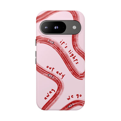 Pink and Red Lights Out F1 Phone Case Design, Trendy F1 Gift, Formula 1 Gift, Cute F1 Phone Case, Unique Formula One Phone Case