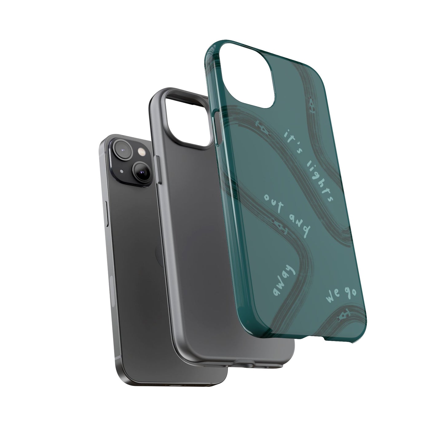 Teal Lights Out F1 Phone Case Design, Trendy F1 Gift, Formula 1 Gift, Cute F1 Phone Case, Unique Formula One Phone Case