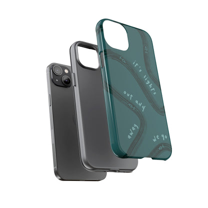 Teal Lights Out F1 Phone Case Design, Trendy F1 Gift, Formula 1 Gift, Cute F1 Phone Case, Unique Formula One Phone Case