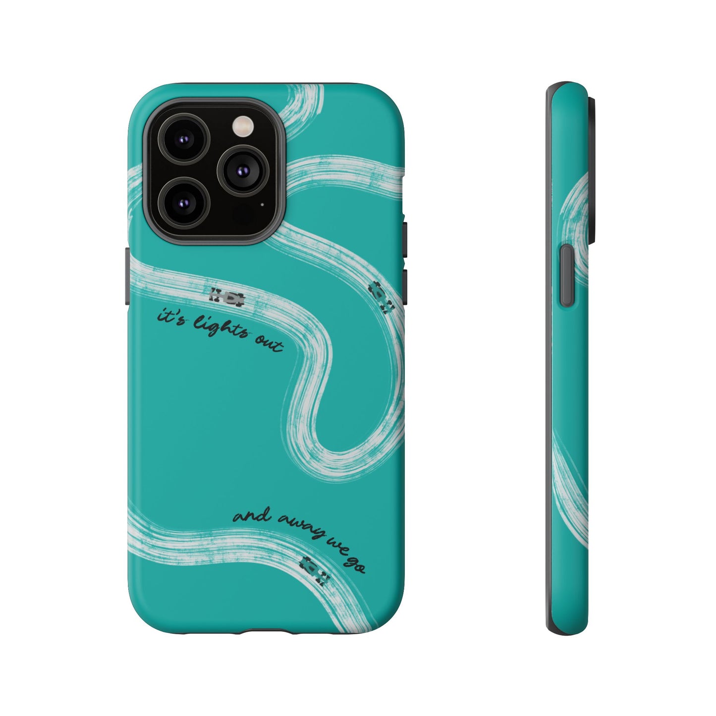 Mercedes F1 Phone Case Painted "its lights out and away we go", Trendy F1 Gift, Formula 1 Gift, Cute F1 Phone Case