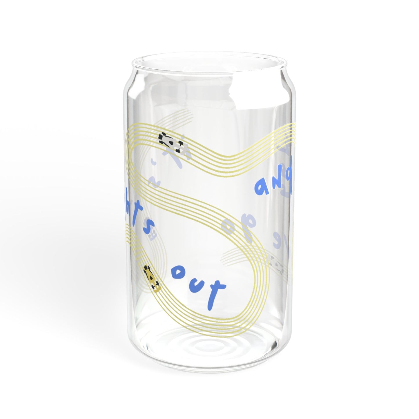 Racing Bulls F1 Blue and Yellow It's Lights Out sipper glass | 16oz