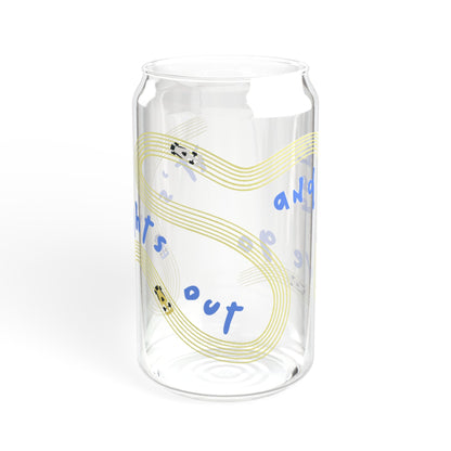 Racing Bulls F1 Blue and Yellow It's Lights Out sipper glass | 16oz