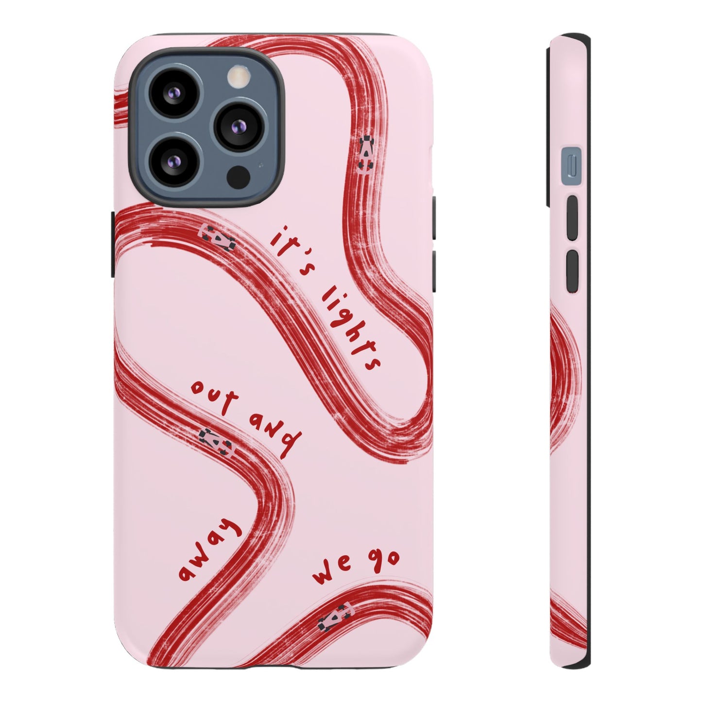 Pink and Red Lights Out F1 Phone Case Design, Trendy F1 Gift, Formula 1 Gift, Cute F1 Phone Case, Unique Formula One Phone Case