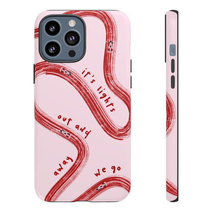 Pink and Red Lights Out F1 Phone Case Design, Trendy F1 Gift, Formula 1 Gift, Cute F1 Phone Case, Unique Formula One Phone Case