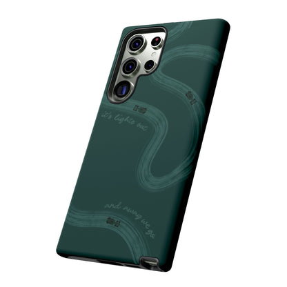 F1 Phone Case Monochrome Green Painted "its lights out and away we go", Trendy F1 Gift, Formula 1 Gift, Cute F1 Phone Case, Phone Case
