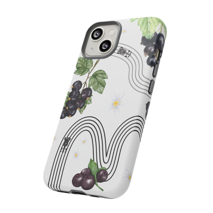 F1 Cadillac and Black Currants Phone Case, Trendy F1 Gift, Formula 1 Gift, Cute Fruit F1 Phone Case, Unique Phone Case