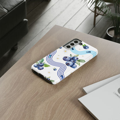 F1 Williams and Blueberries Phone Case, Trendy F1 Gift, Formula 1 Gift, Cute Fruit F1 Phone Case, Unique Phone Case