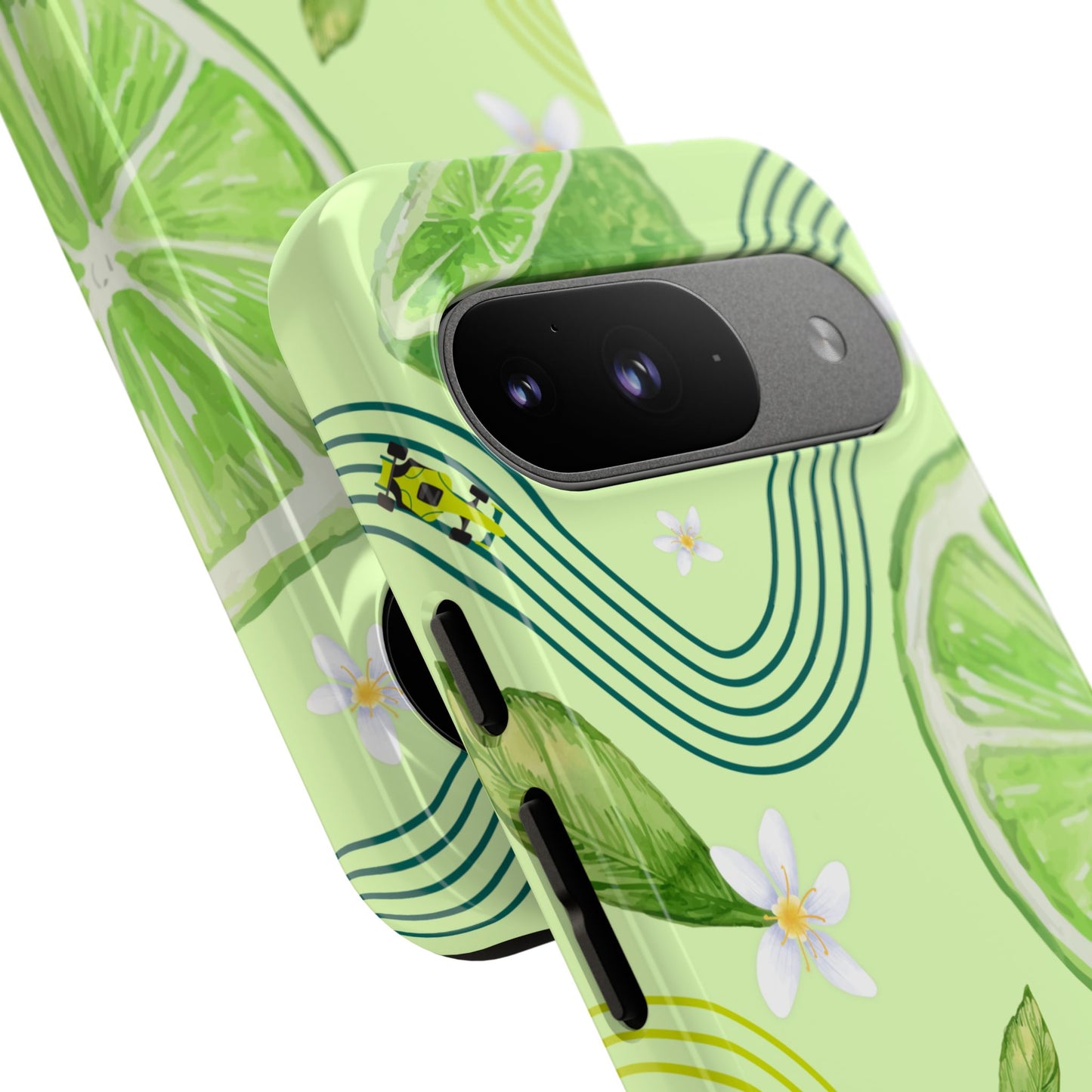 Green F1 Aston Martin and Lime Phone Case, Trendy F1 Gift, Formula 1 Gift, Cute Fruit F1 Phone Case, Unique Phone Case